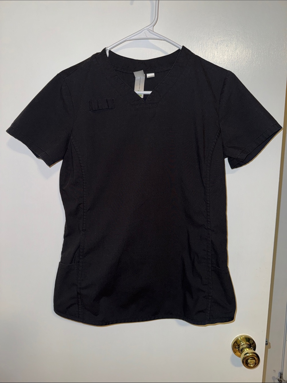 Urbane Black V-Neck Short Sleeve Women's Top